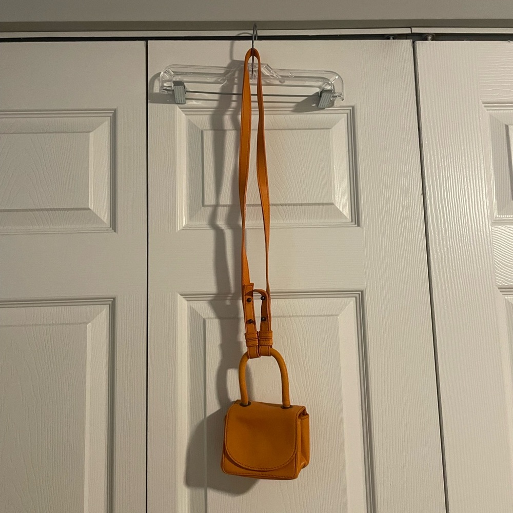 Free People Orange Mini Crossbody Bag
